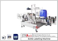 Automatische doppelte Seitenflaschen-Etikettiermaschine für Reinigungsmittel des Öl-5-25L/Shampoo-Trommel