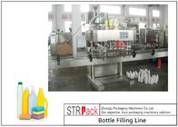 Reiniger-Flaschen-füllende Linie mit ätzendem Schwerkraftantiabfüller und mit einer Kappe bedeckender Drehmaschine