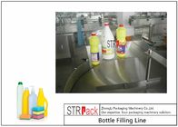 Reiniger-Flaschen-füllende Linie mit ätzendem Schwerkraftantiabfüller und mit einer Kappe bedeckender Drehmaschine
