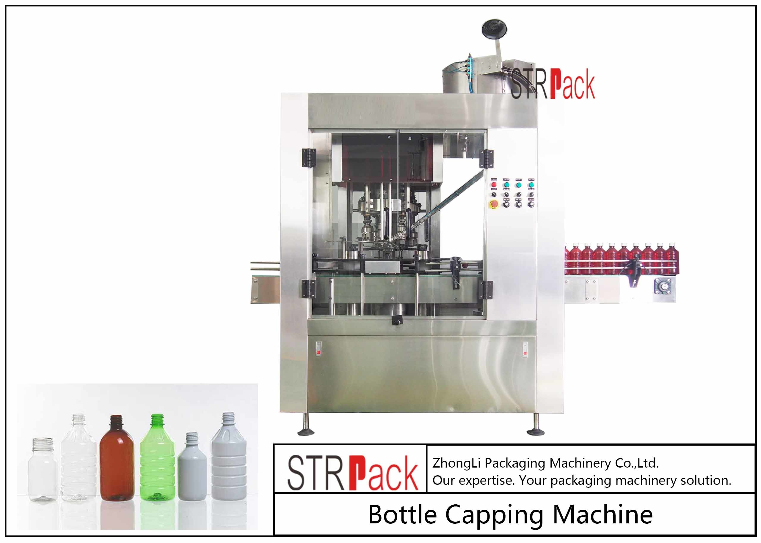 Hoher qualifizierter Rate Rotary Bottle Capping Machine für Schädlingsbekämpfungsmittel 50ml-1L füllt Cpm 120 ab