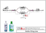 Mundwasser-Pack-Band mit Flasche dechiffrieren, Füllmaschine, mit einer Kappe bedeckende Maschine, Etikettiermaschine für flüssigen Füller