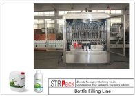 Flüssige Flaschen-füllende Linie mit Flaschen-mit einer Kappe bedeckender Maschine und doppelter Seitenetikettiermaschine