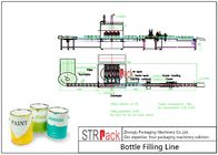 Industrielle automatische flüssige füllende Linie mit Kolben-Füllmaschine und automatischem Flaschen-Etikettierer