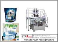 Automatischer reinigender Pulver-Taschen-Fastfood- Reißverschluss-Beutel gegebene Drehverpackungsmaschine mit Bohrer-Füller