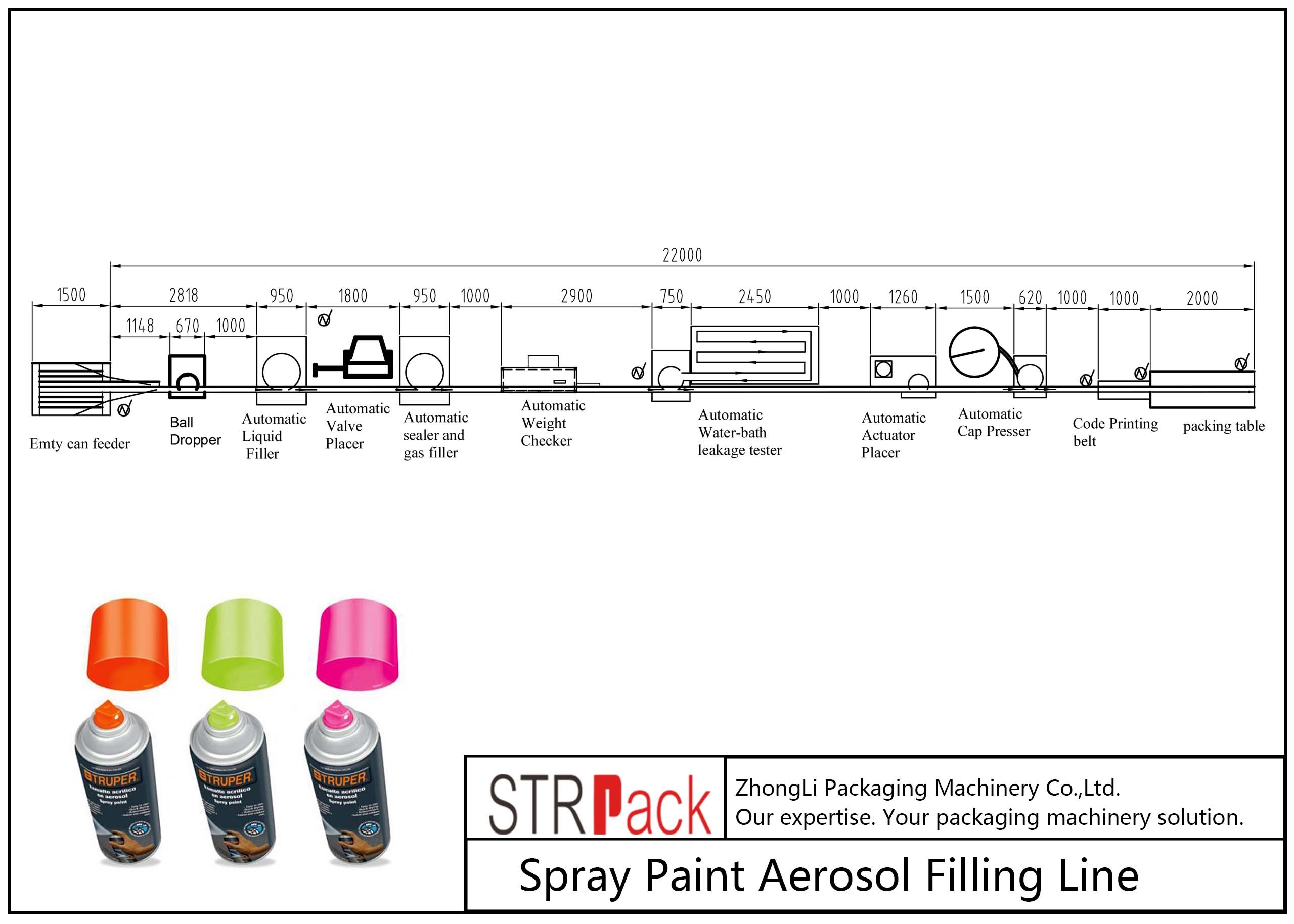 Pneumatische Flaschen-füllende Linie Sprühfarbe-Aerosol-Füllungs-Linie ISO9001
