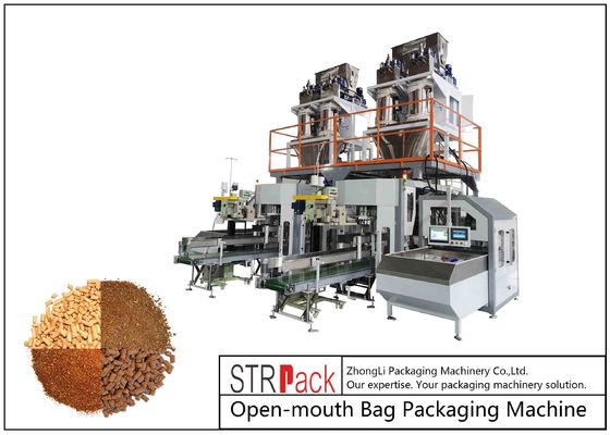 Pulvertaschen-Verpackungsmaschine der Kugel-50kg für Salz-Korn-Nahrung- für Haustierefisch-Zufuhr